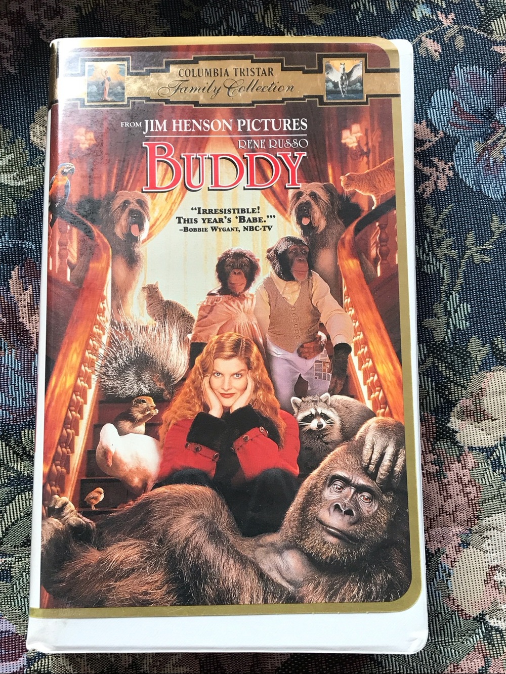 Columbia Red and Gold 'Buddy' Family Movie VHS Cover